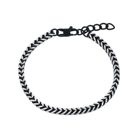 pulsera de acero barbada tupida cuadrada de 4mm