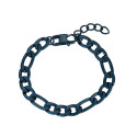 pulsera de acero azul mate barbada 3x1