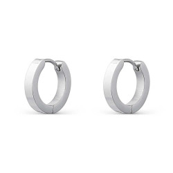 pendientes de acero aro brillo de 12x3mm