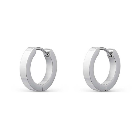 pendientes de acero aro brillo de 12x3mm