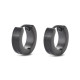 pendiente de acero aro negro  de 14x4mm listado 