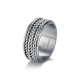anillo de caballero de acero 4 cordones antiestres