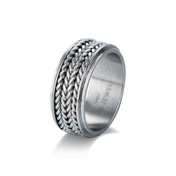 anillo de caballero de acero 4 cordones antiestres