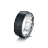 anillo de acero negro mate serpeiente antiestres 8