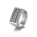 sello de acero rectangular espiga doble 21x11 mm