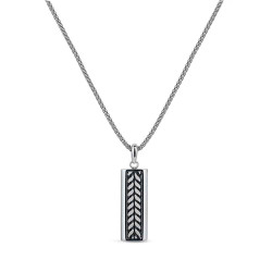 cadena con colgante de espiga en acero 