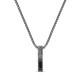 cadena de acero con colgante de 35x7 mm piedra