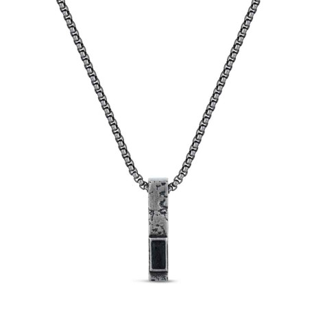 cadena de acero con colgante de 35x7 mm piedra