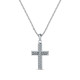 CADENA CON COLGANTE DE CRUZ EN ACERO  CON TRENZA