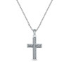 CADENA CON COLGANTE DE CRUZ EN ACERO  CON TRENZA