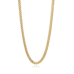 COLLAR ACERO CON CADENA DORADA ENVEJECIDA