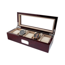 CAJA 5 RELOJES 30X12X8 CHAPA GRABAR