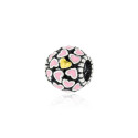 Abalorio Plata Corazones Esmalte
