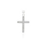 Colgante de cruz de plata de ley rodiada circonita