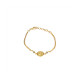 Pulsera Plata Chapada Angel con perlas