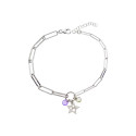 Pulsera Plata Estrella Piedra