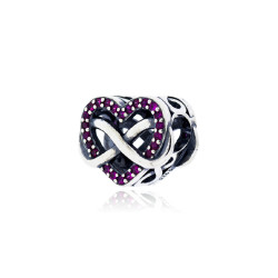 ABALORIO DE PLATA CORAZON INFINITO