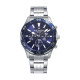 Reloj caja de acero con bisel azul 10 atm y brazal
