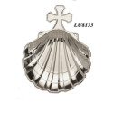 CONCHA METAL PLATEADO CRUZ