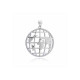 COLGANTE DE PLATA MAPA MUNDO