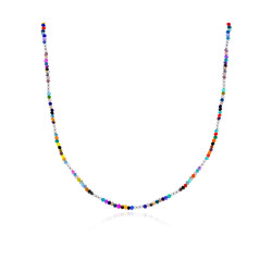GARGANTILLA DE PLATA DE COLORES