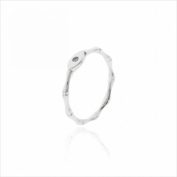 SORTIJA DE PLATA RODIADA PIEDRA