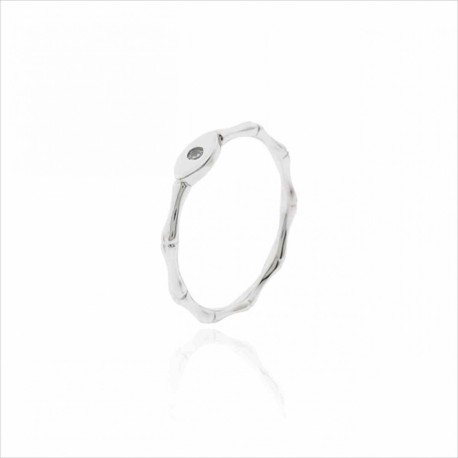 SORTIJA DE PLATA RODIADA PIEDRA