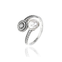 SORTIJA DE PLATA CON P/ BLANCA