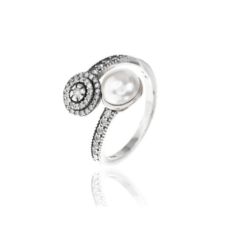 SORTIJA DE PLATA CON P/ BLANCA