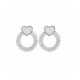 PENDIENTES DE PLATA RODIADA CORAZON CON CIRCONITAS