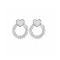 PENDIENTES DE PLATA RODIADA CORAZON CON CIRCONITAS