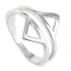 SORTIJA DE PLATA TRIANGULO DOBLE