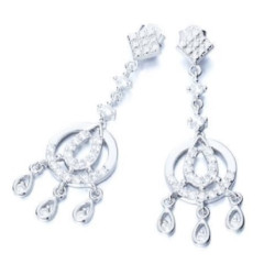 PENDIENTES DE PLATA Y CIRCONITAS.