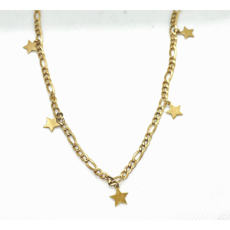 CHOCKER DE PLATA CHAPADA EN ORO DE 18 KILATES