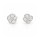 pendientes de plata flor circonitas