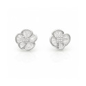pendientes de plata flor circonitas
