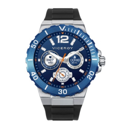 Reloj Smart Acero Ip Azul Correa Sr 