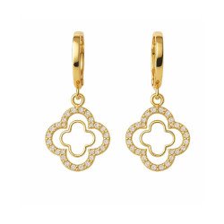 pendiente de plata chapado en oro aros con colgant