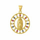 Colgante de plata chapada en oro virgen Maria