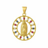 Colgante de plata chapada en oro virgen Maria