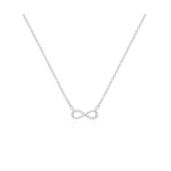 Gargantilla de plata rodiada infinito circonitas