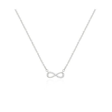 Gargantilla de plata rodiada infinito circonitas