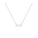 Gargantilla de plata rodiada infinito circonitas