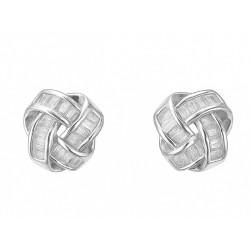 pendiente de plata nudo con circonitas