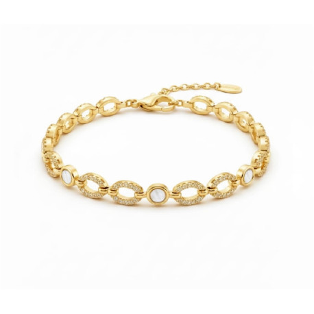 pulsera de plata chapada en oro 18 ktes