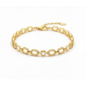 pulsera de plata chapada en oro 18 ktes