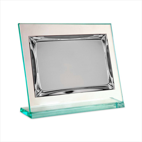 PLACA CRISTAL ALUMINIO 22X17