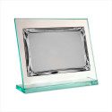 PLACA CRISTAL ALUMINIO 22X17