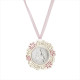 MEDALLON METAL VIRGEN DEL ROCIO 8 CM ROSA