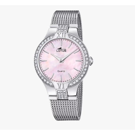 RELOJ DE MUJER LOTUS CORREA DE ACERO Y CIRCONITAS